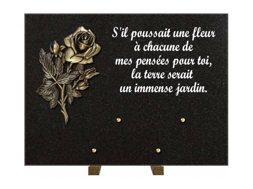 Plaque Granit Rectangle hommage