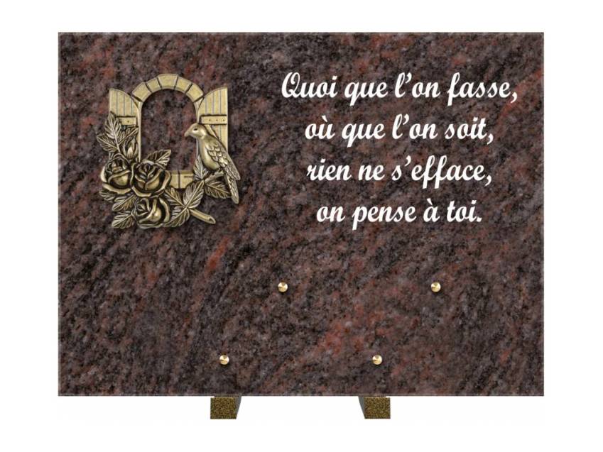 Plaque Granit Rectangle hommage