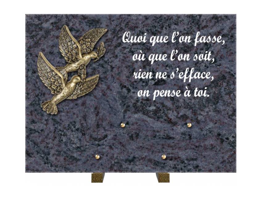 Plaque Granit Rectangle hommage