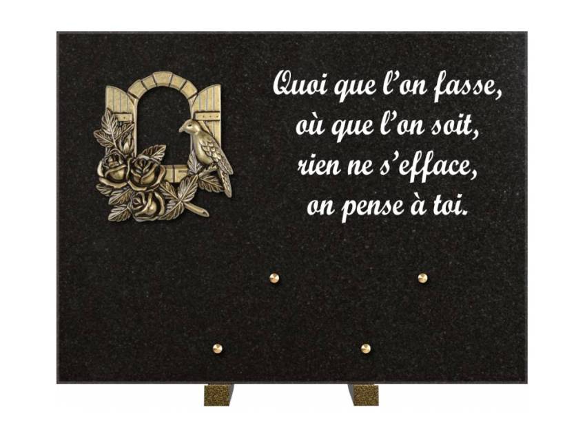 Plaque Granit Rectangle hommage