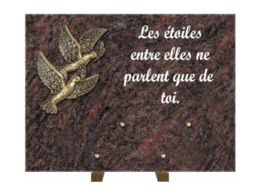 Plaque Granit Rectangle hommage