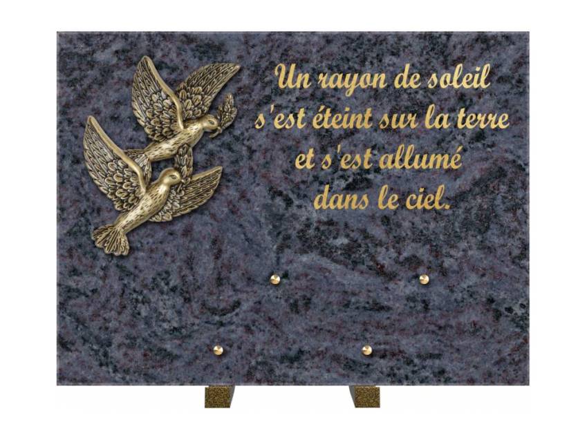 Plaque Granit Rectangle hommage