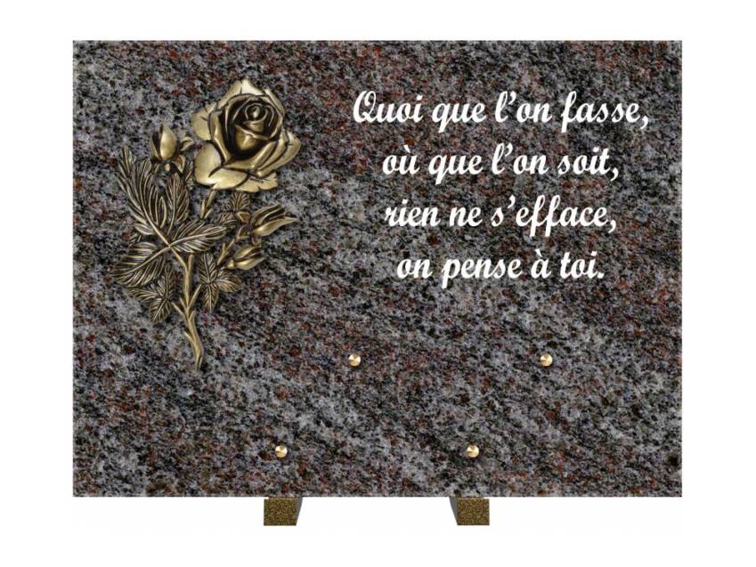 Plaque Granit Rectangle hommage