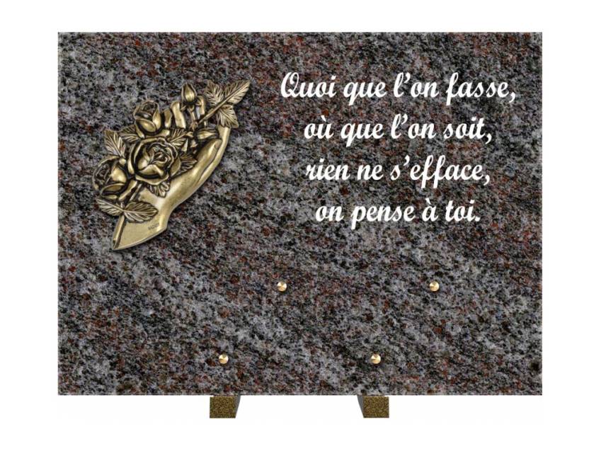 Plaque Granit Rectangle hommage