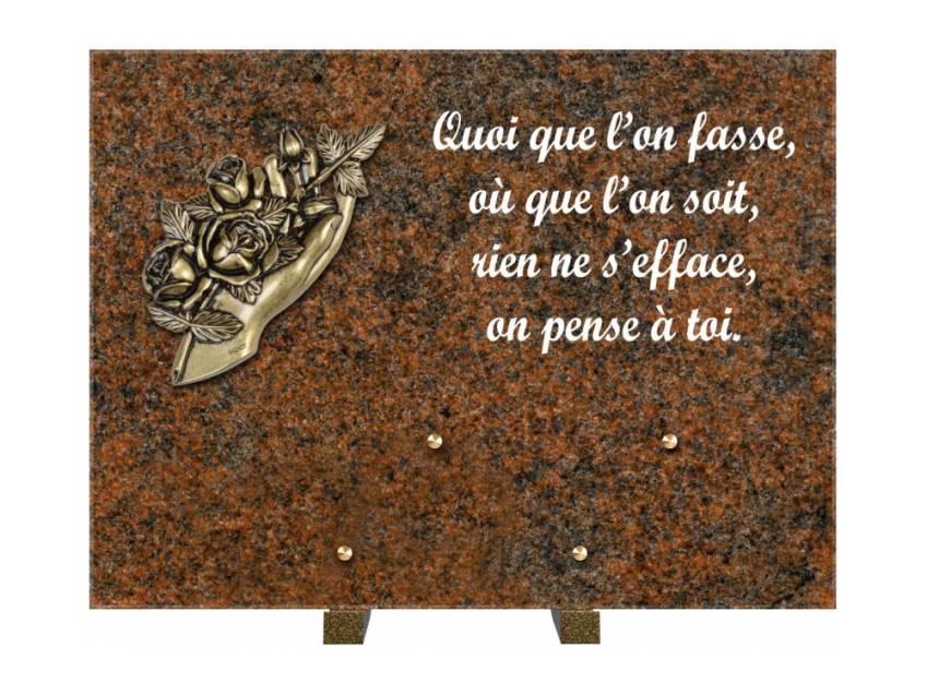 Plaque Granit Rectangle hommage