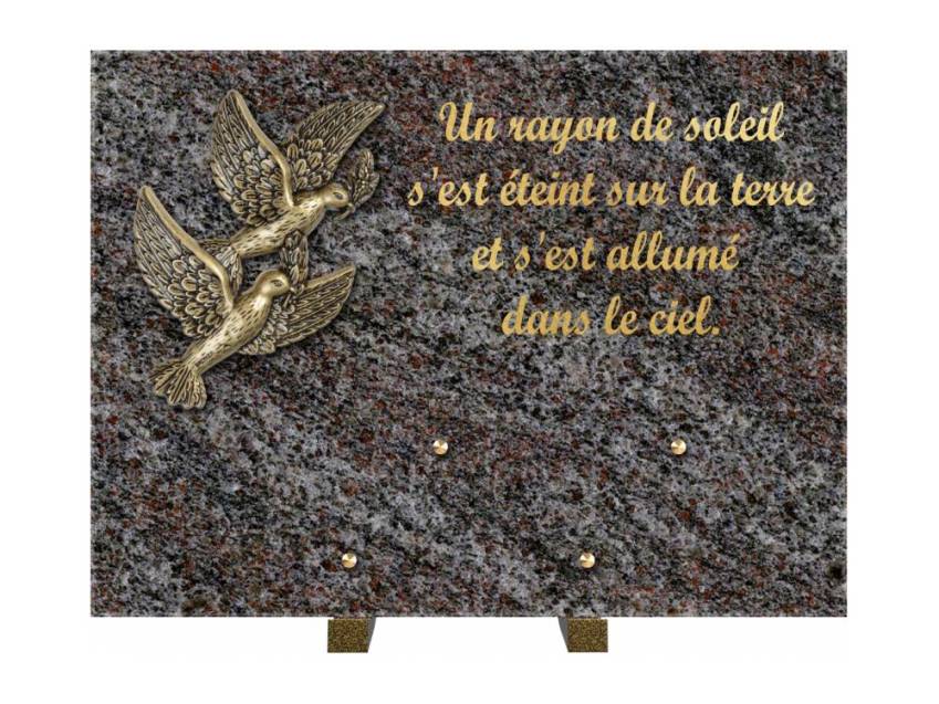 Plaque Granit Rectangle hommage