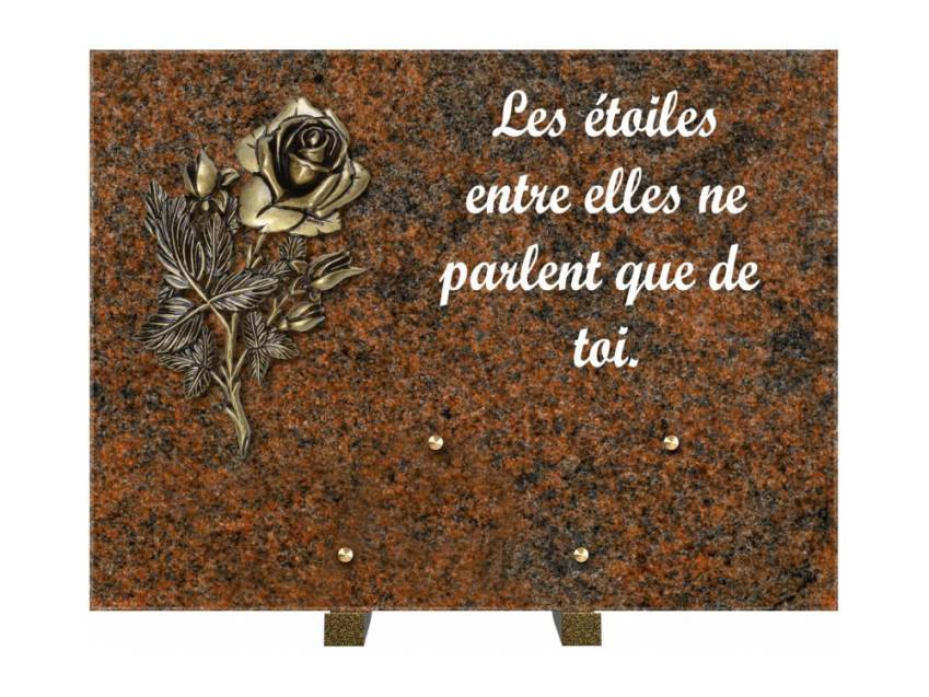 Plaque Granit Rectangle hommage