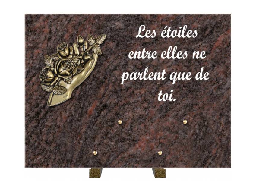 Plaque Granit Rectangle hommage