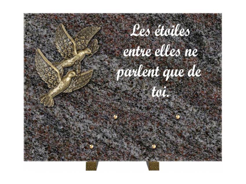 Plaque Granit Rectangle hommage