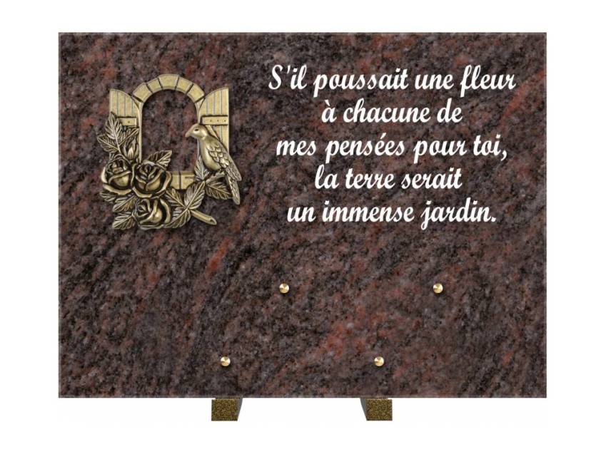 Plaque Granit Rectangle hommage