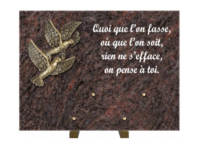 Plaque Granit Rectangle hommage