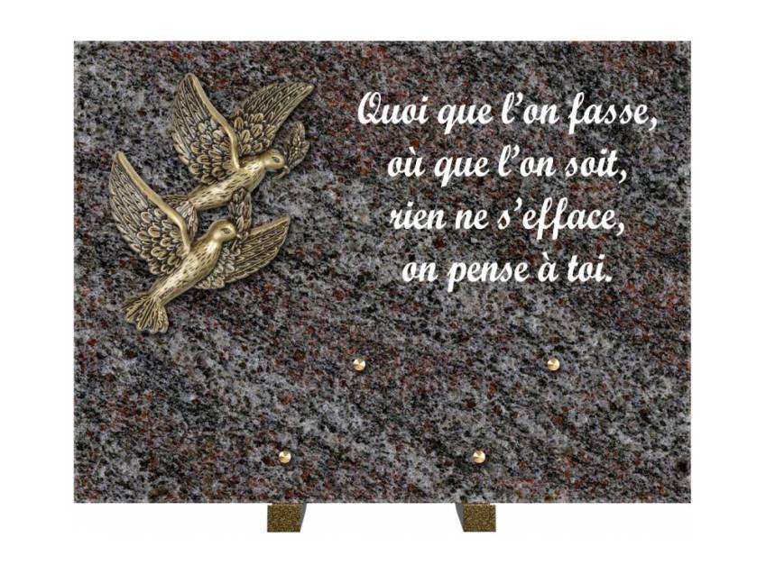 Plaque Granit Rectangle hommage