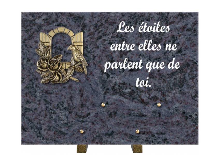 Plaque Granit Rectangle hommage