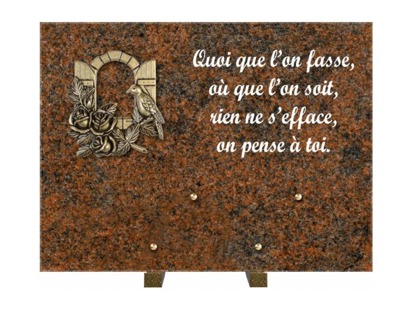 Plaque Granit Rectangle hommage