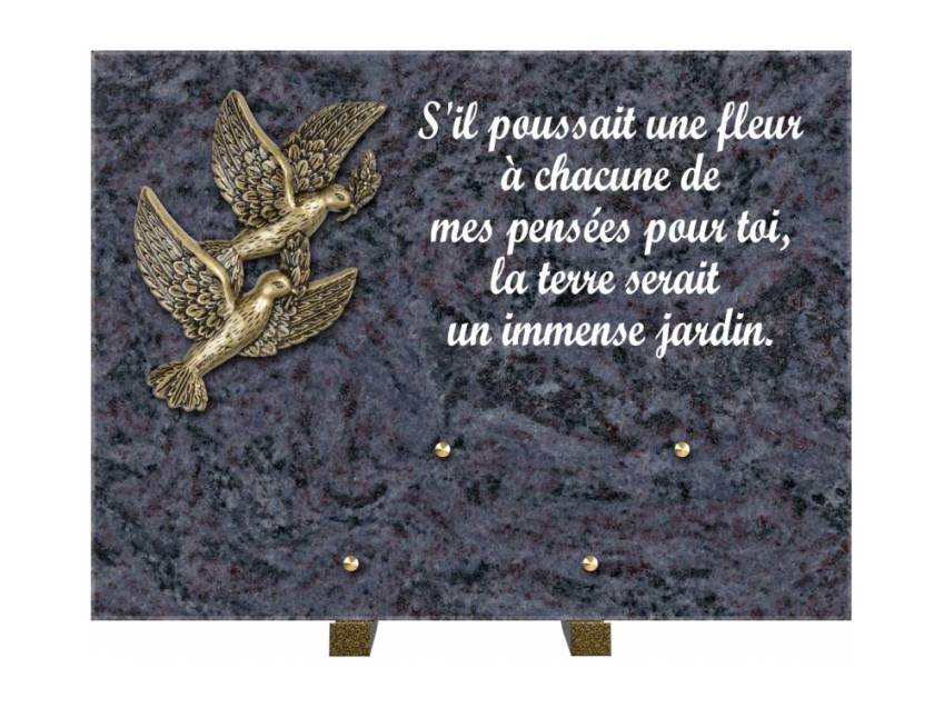 Plaque Granit Rectangle hommage