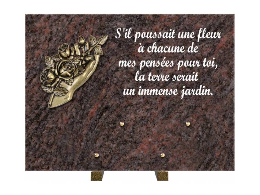 Plaque Granit Rectangle hommage