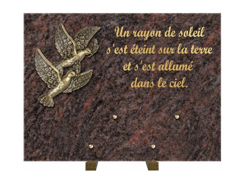 Plaque Granit Rectangle hommage