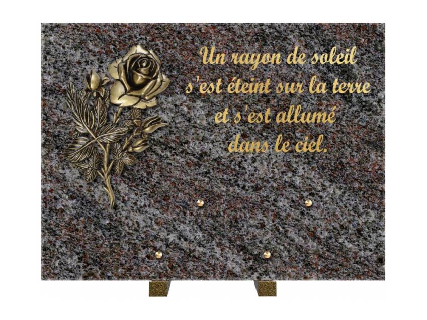 Plaque Granit Rectangle hommage