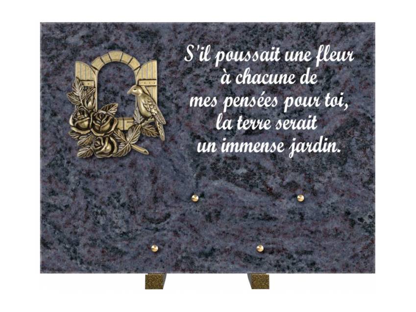 Plaque Granit Rectangle hommage