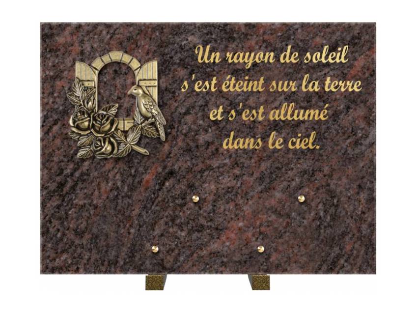 Plaque Granit Rectangle hommage