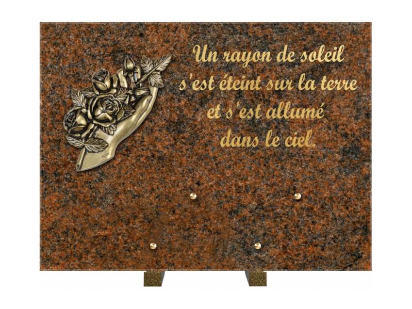 Plaque Granit Rectangle hommage