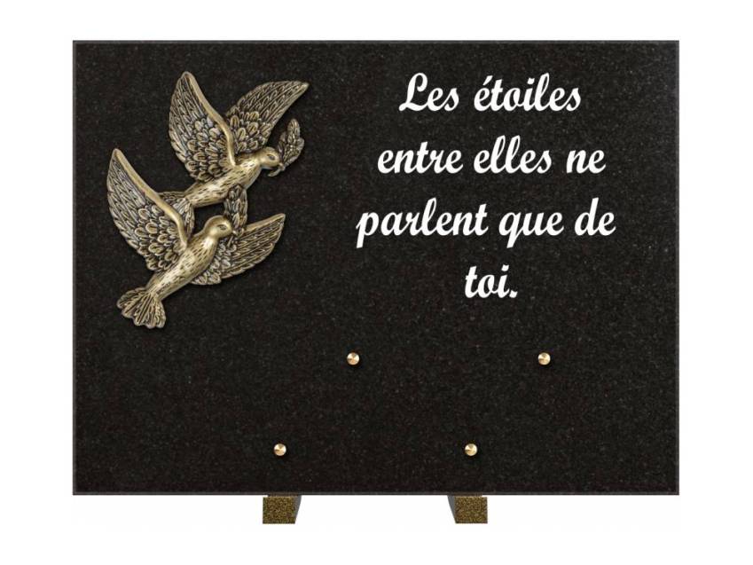 Plaque Granit Rectangle hommage