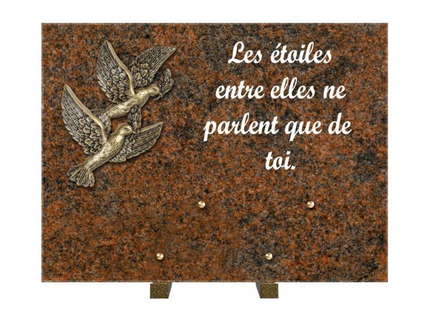 Plaque Granit Rectangle hommage