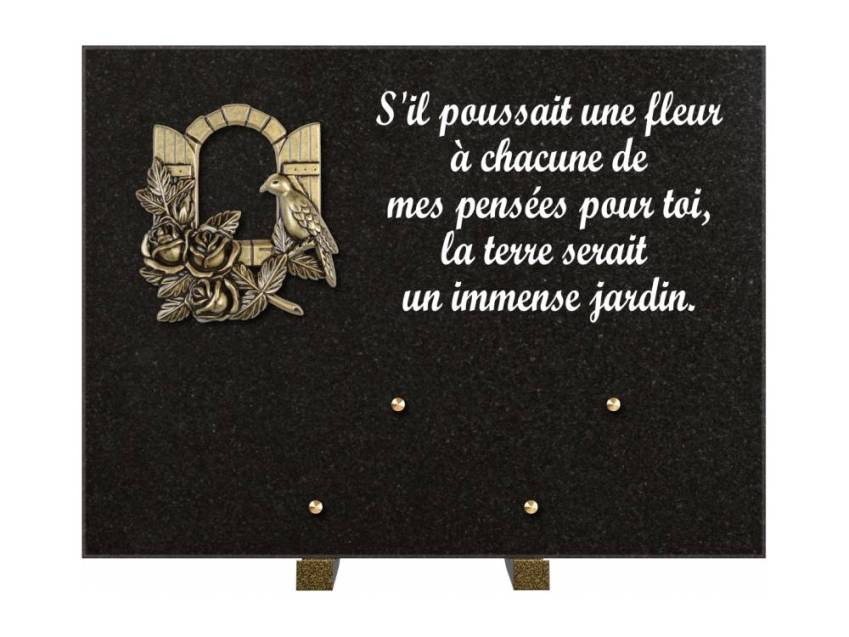 Plaque Granit Rectangle hommage