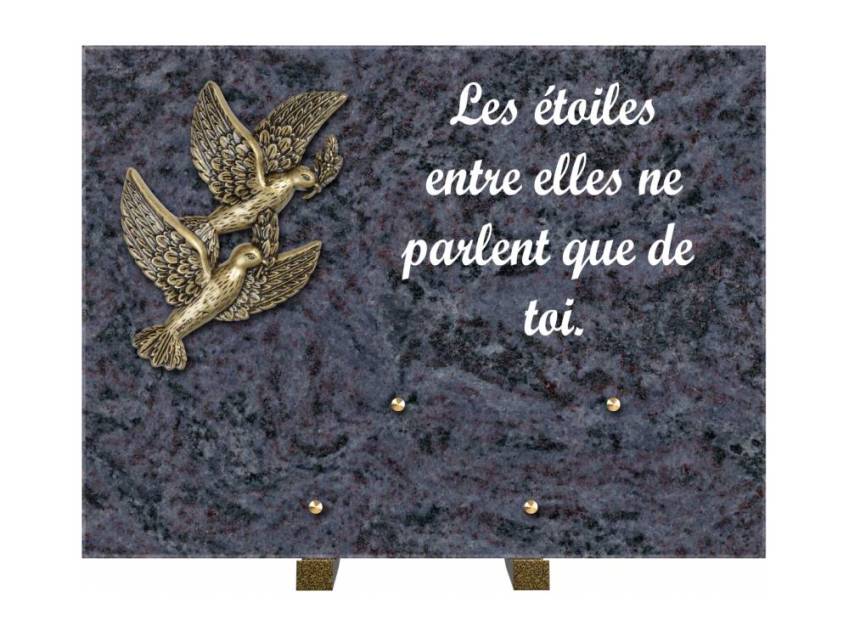 Plaque Granit Rectangle hommage