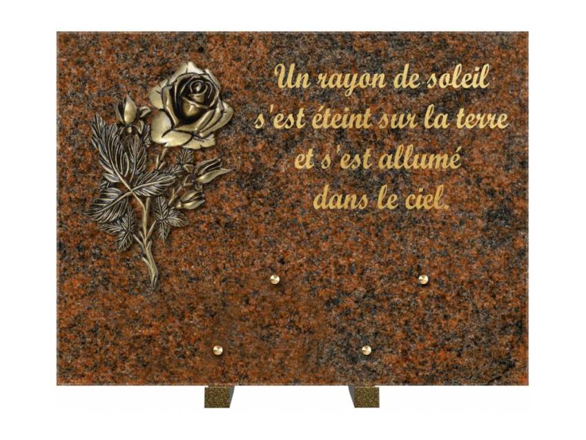 Plaque Granit Rectangle hommage