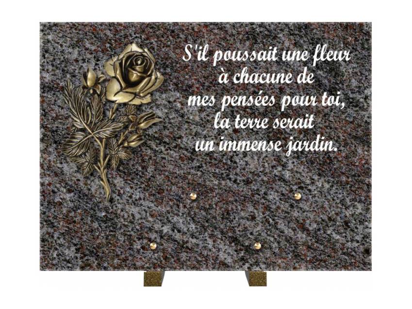 Plaque Granit Rectangle hommage