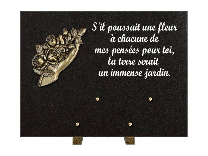 Plaque Granit Rectangle hommage