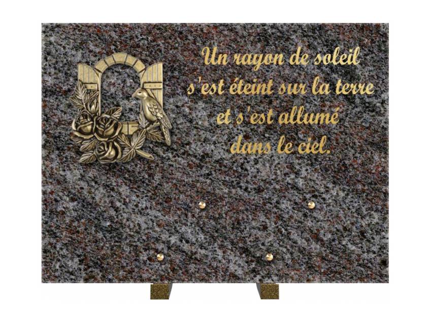 Plaque Granit Rectangle hommage