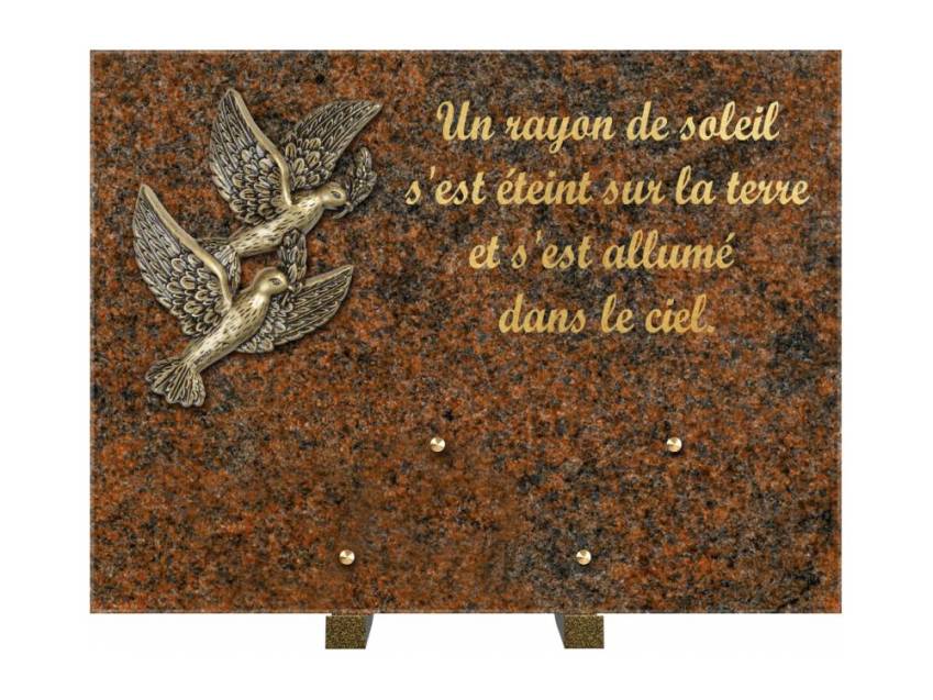 Plaque Granit Rectangle hommage