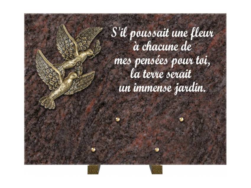 Plaque Granit Rectangle hommage