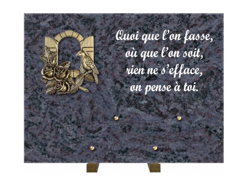 Plaque Granit Rectangle hommage