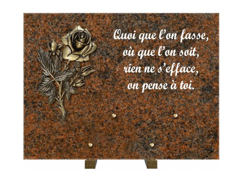 Plaque Granit Rectangle hommage