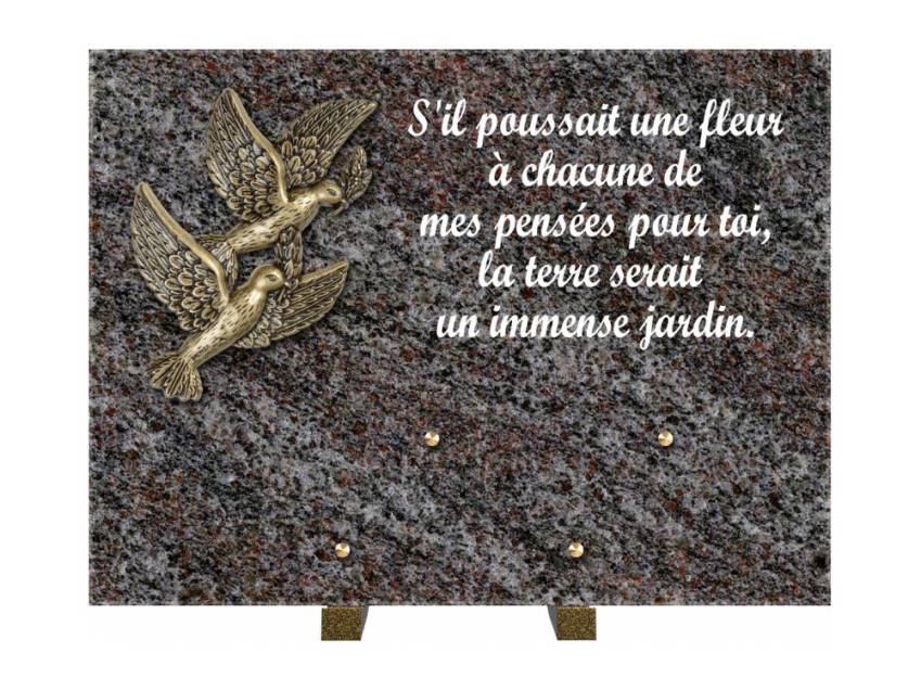 Plaque Granit Rectangle hommage