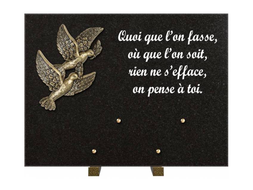 Plaque Granit Rectangle hommage