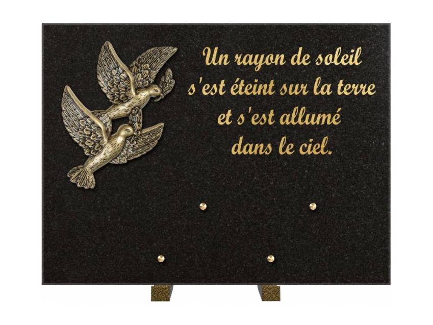 Plaque Granit Rectangle hommage