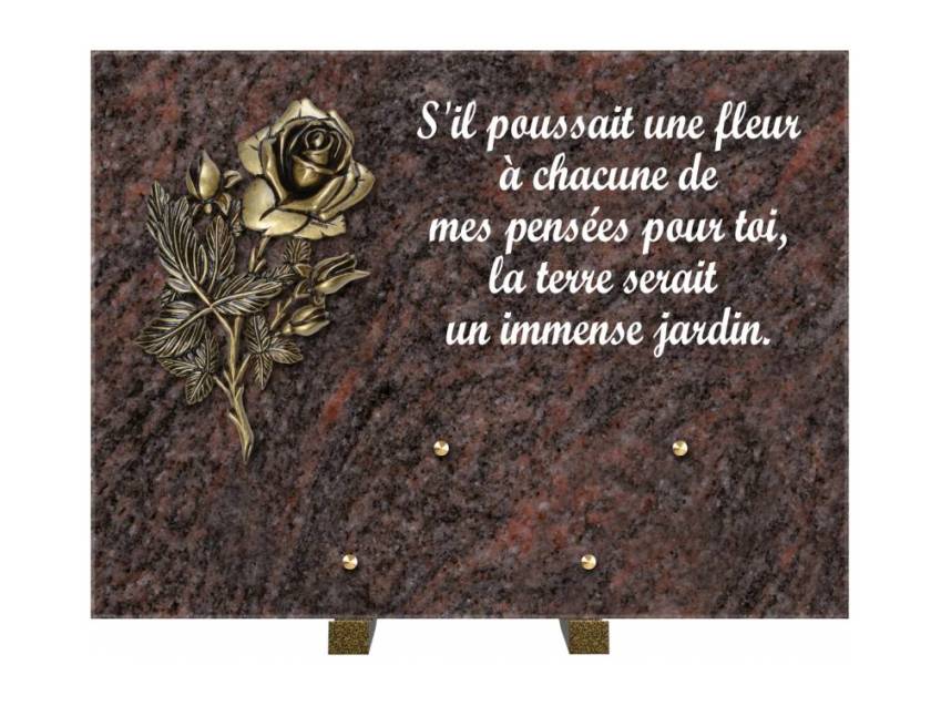 Plaque Granit Rectangle hommage