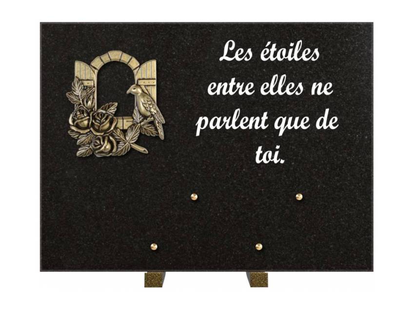 Plaque Granit Rectangle hommage