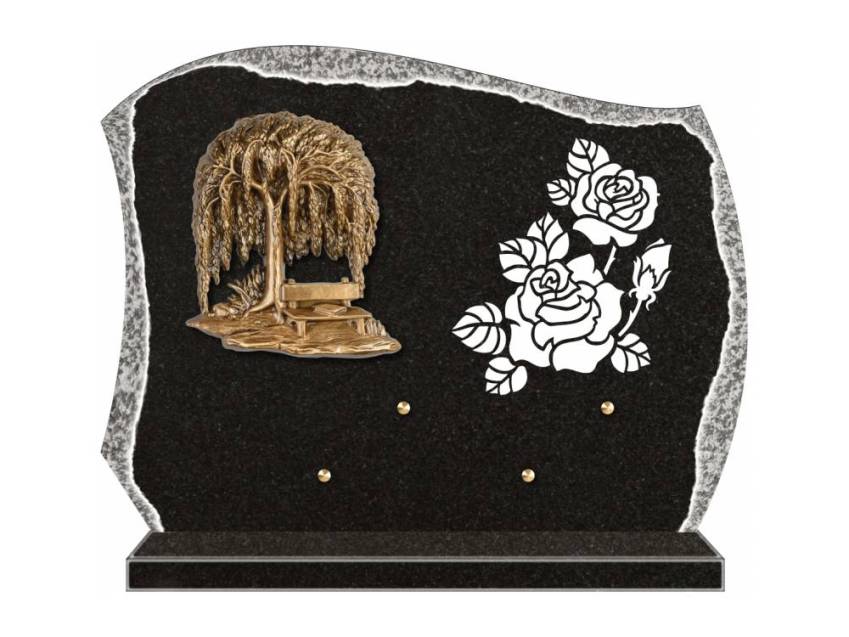 Eternal cut granite plaque.