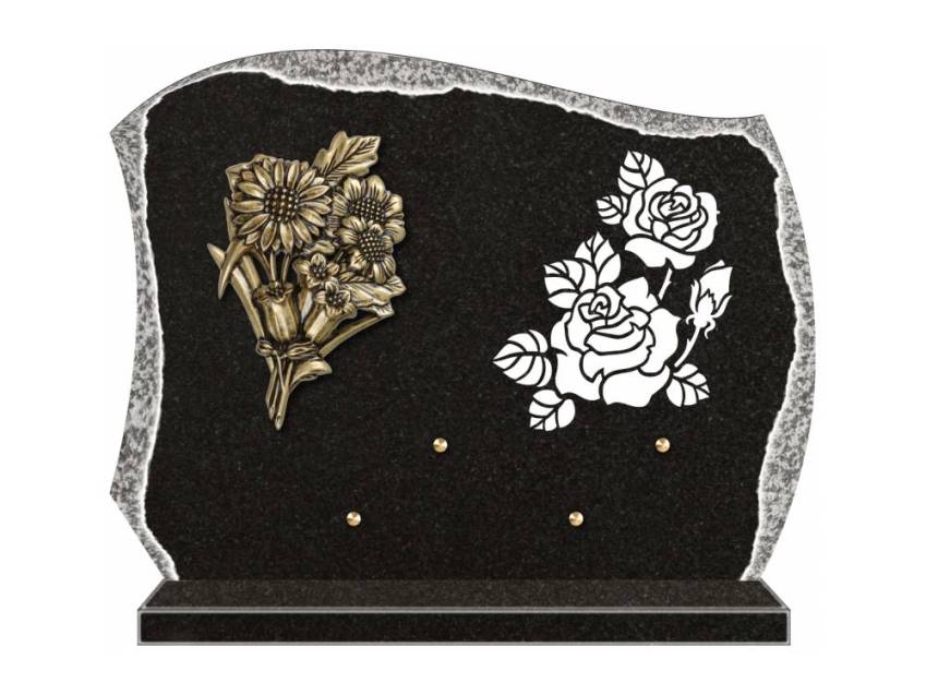 Eternal cut granite plaque.