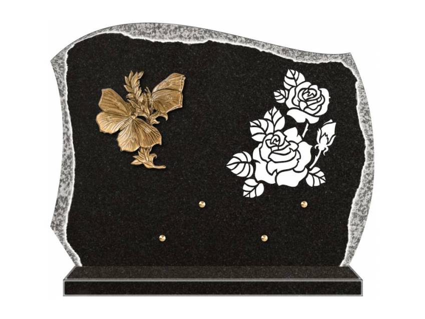 Eternal cut granite plaque.