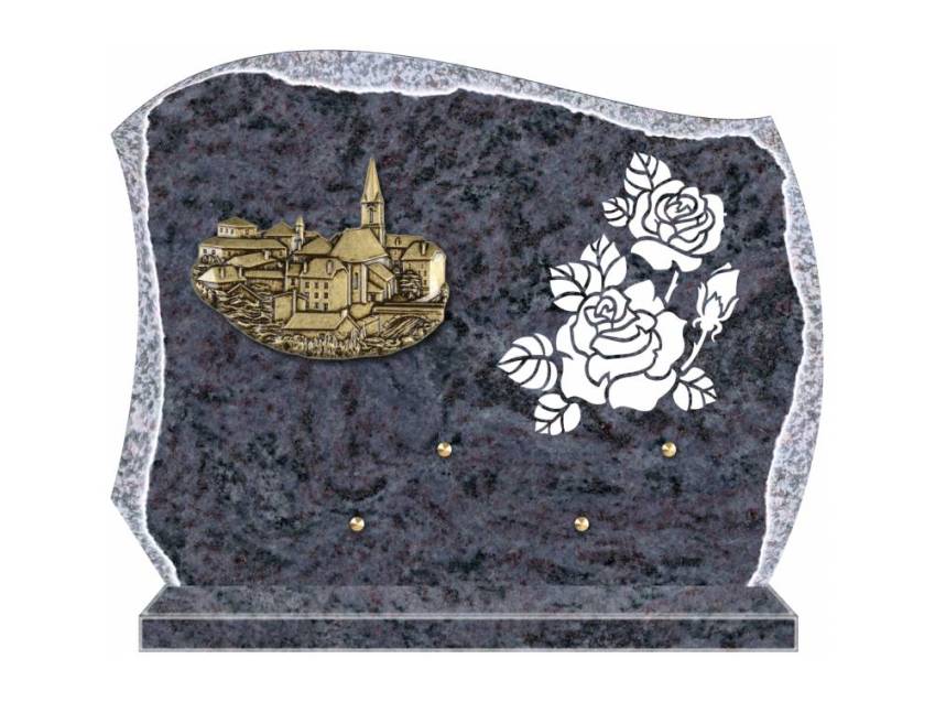 Eternal cut granite plaque.