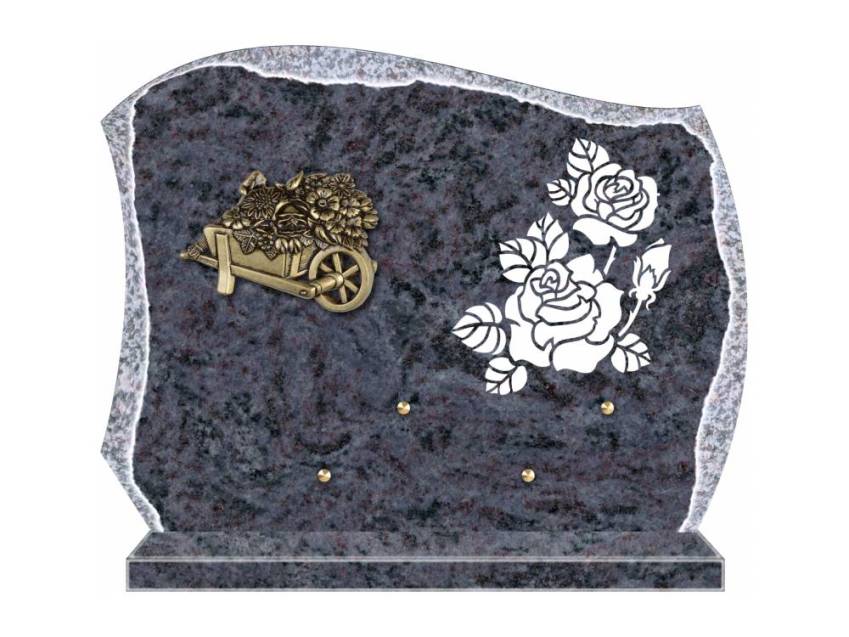 Eternal cut granite plaque.