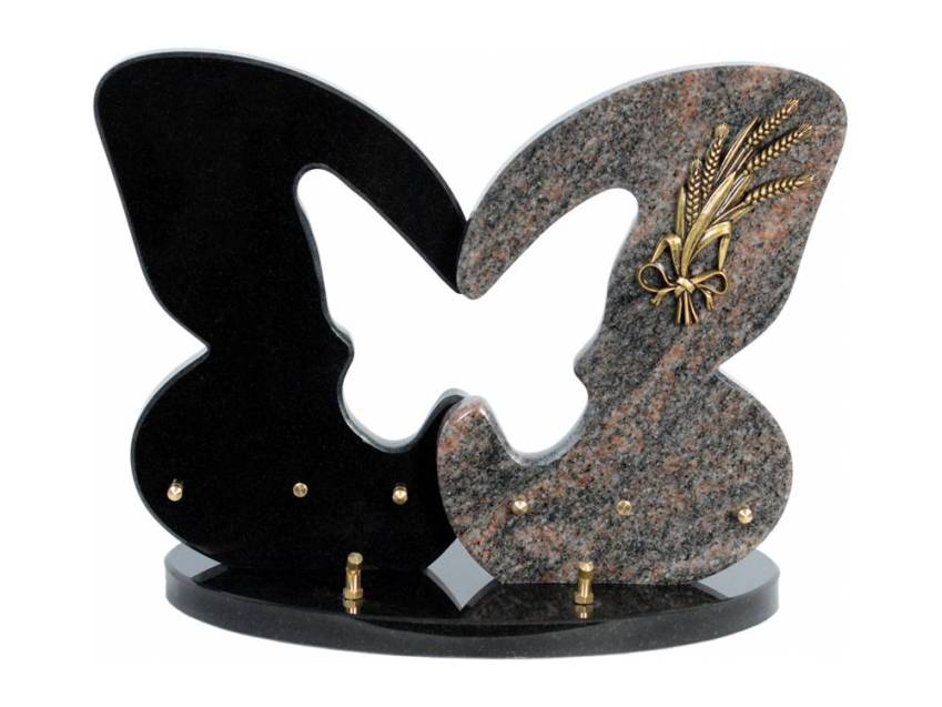 Handmade mythical granite plaque.