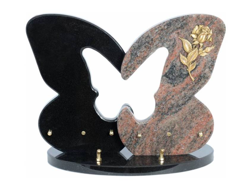 Handmade mythical granite plaque.