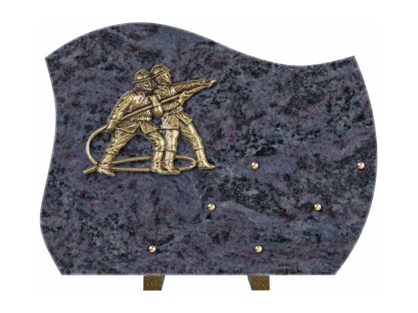 Symbolic aesthetic granite plaque.